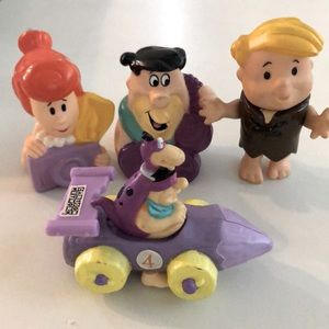 Burger King meal toy Flintstones Racer Car